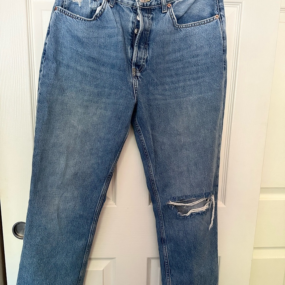 women’s top shop denim Blue Jeans